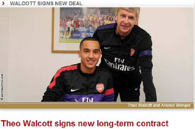 "Theo Walcott  new contract"