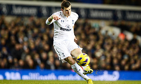 Tottenham Hotspur's Bale scores a goal against Liverpool