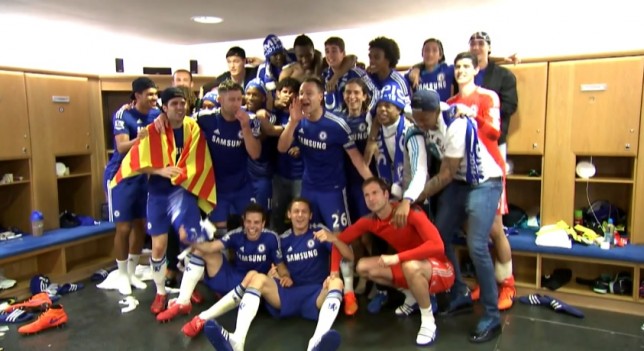 chelsea premier league winner celebration